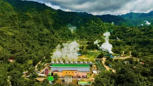 Steam rises from a geothermal geyser in Yellowstone National Park, capturing nature's raw power.
